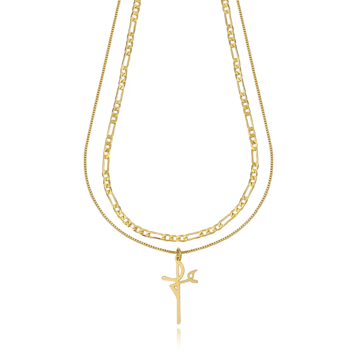 colar-zophir-duplo-elo-contemporaneo-com-pingente-fe-folheado-a-ouro-18k-1