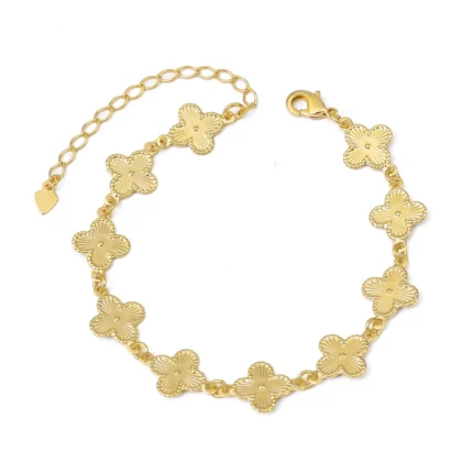 Pulseira Zophir Trevo 4 Folhas Folheado a Ouro 18K